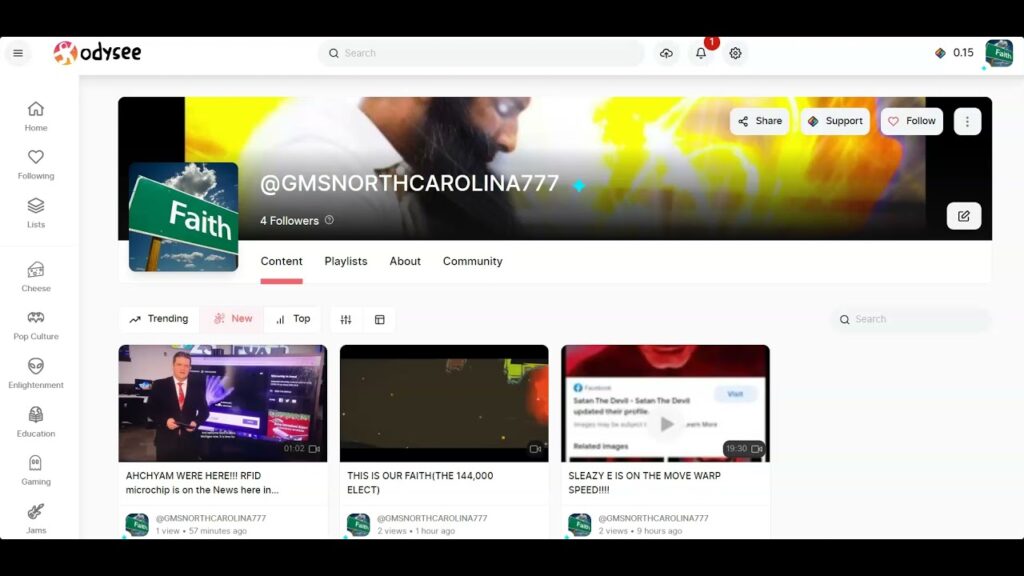 SUBSCRIBE TO ODYSEE PAGE!!!!