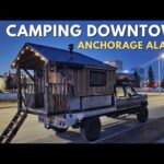 Winter Truck Camping in Downtown Anchorage Alaska | Gourmet Burger Camp & Cook  #vanlife  #asmr