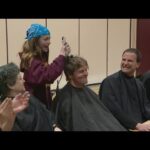 Highland Middle School teachers shave heads to support fellow colleague