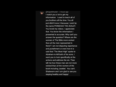 RE: ARE WOMEN IN THE BIBLE MORE WICKED THAN MEN?!!