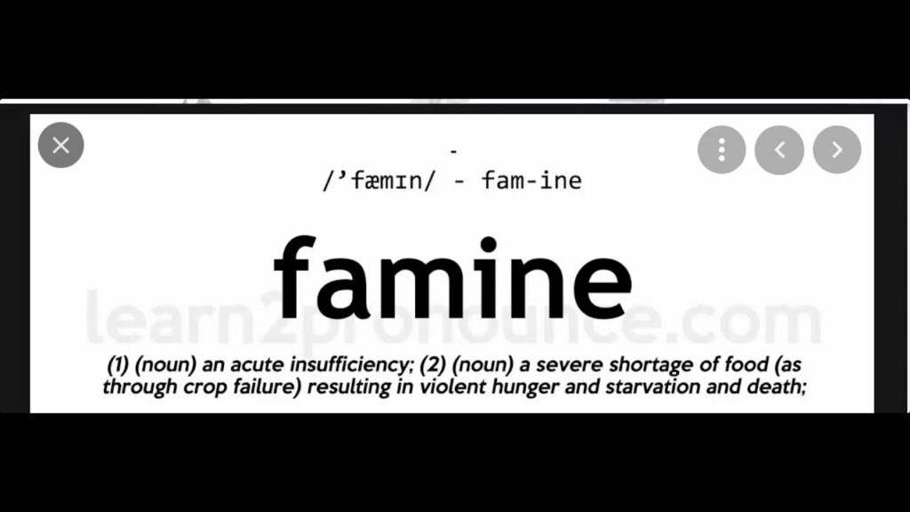 THAT FAMINE WILL BE SOMETHING SERIOUS!!!!