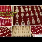 SARAVANA ELITE Gold Stone Earrings FROM 2 Gram |2 in 1 Gold DropS Pavalam pearl stud Gold Netichutti