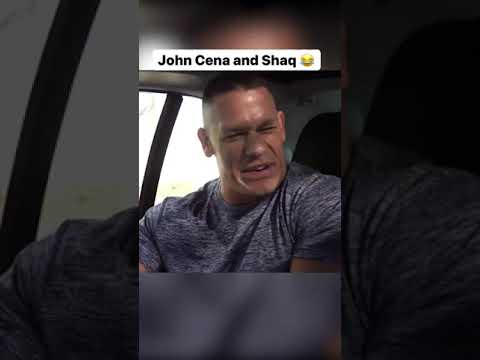 When Shaq and John Cena tried squeezing into a small car together 😂