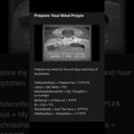 Prepare Your Mind Prayer