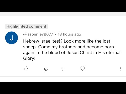 Response To @jasonriley9677 ​⁠:We Are The Children Of Israel!!!