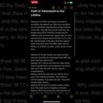 Faith in YAHAWASHI is Our Lifeline