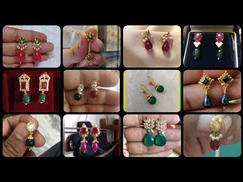 2-3.grams ruby drops earrings designs//with weight.