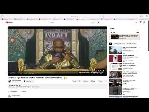 RE IUIC Deacon Says The New Moon does not dictate the sabbath?