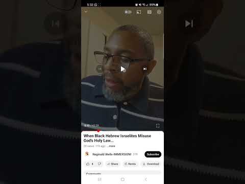RE: When Black Hebrew Israelites Misuse God's Holy Law