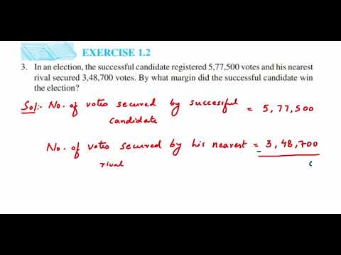 3q ex 1.2 Knowing our numbers .In an election, the successful candidate registered 577500…