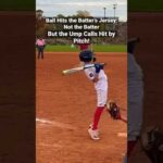 Hit by Pitch Called When Ball Hits the Batter’s Jersey #baseball #shorts #travelbaseball #iq