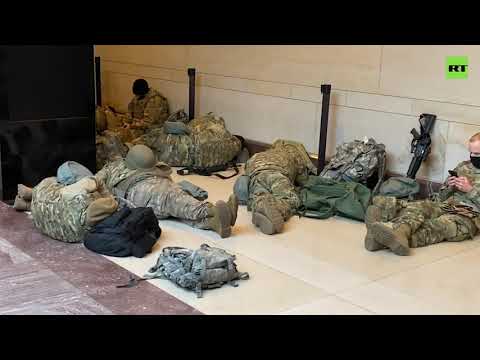 National Guard troops sleep inside Capitol ahead of Trump impeachment 2 0
