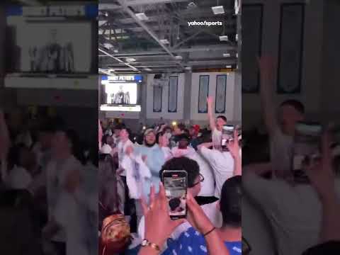 It’s a PARTY in Jersey City as Saint Peter’s advances to the Sweet 16 for the first time ‼️