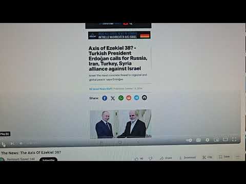 let's us examine the prophecies leading to Axis of Ezekiel38…