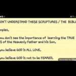YOU DON'T UNDERSTAND THESE SCRIPTURES / THE  BIBLE  IF…( 7 EXAMPLES )