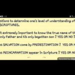 7 Questions to determine one's level of understanding of the HOLY SCRIPTURES.