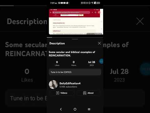 RE: DailyEdification4 some secular and biblical examples of REINCARNATION PT1