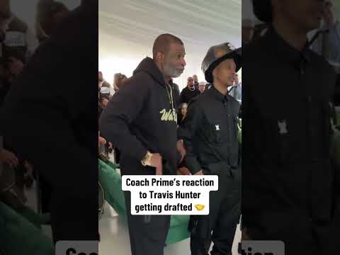 Deion's reaction to Travis Hunter being drafted 👏