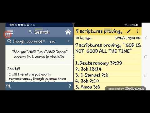 7 scriptures proving, " GOD IS NOT  GOOD ALL THE TIME"