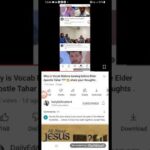 Why is Vocab Malone bowing before Elder Apostle Tahar???(DailyEdification4)