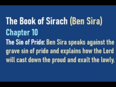 Sirach 10: The Book of Sirach, Catholic Bible Study, The Sin of Pride, Fr. Tim Peters