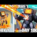 I Survived 100 Days as WATCHMAN OF DOOM in Minecaft!
