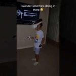 Can't believe we caught him doing this with his VR headset #Shorts