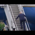 Caught on Cam: Trump stumbles on stairs of Air Force One ✈️