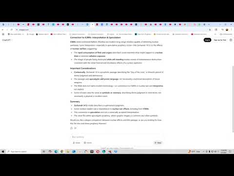 Re: Zechariah 14:12 and the ICBMs Connection ChatGPT (Whatisthe666mark2 GMSTruth )