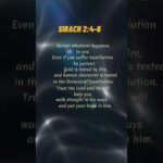 #in the book of SIRACH 2:4-6 #quote