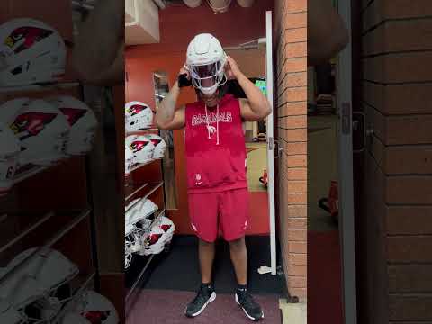 First look in the new helmet 😮‍💨  #nfl #azcardinals #equipment
