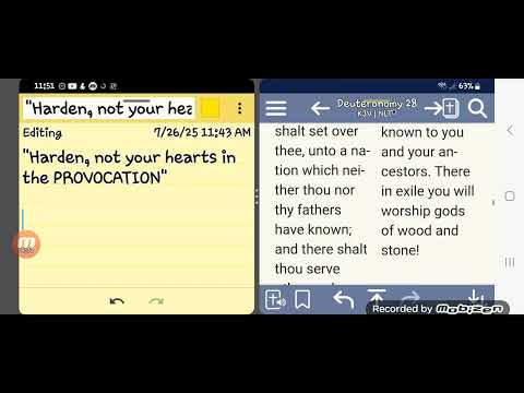 "Harden, not your hearts in the PROVOCATION"