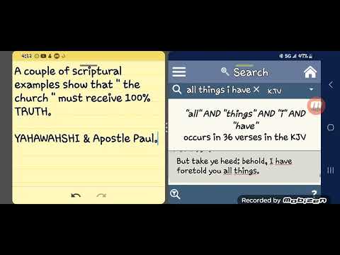 A couple of scriptural examples show that " the church " must receive 100% TRUTH.