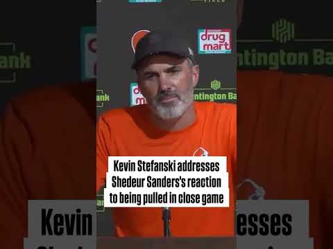 Kevin Stefanski on Shedeur Sanders’ reaction to being pulled in close game (via @clevelandbrowns)