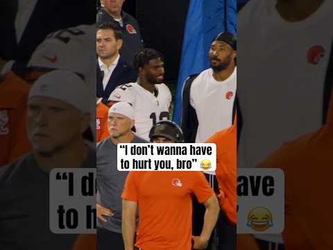 Myles Garrett kept it real with Shedeur 😅