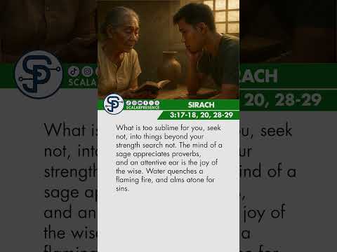 Sirach 3:17-18, 20, 28-29 #Sirach3 #Humility #Almsgiving #Sirach #BookOfSirach #Wisdom #Catholic