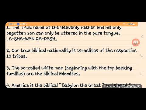 7 Pillars of our Hebrew Israelite Faith.