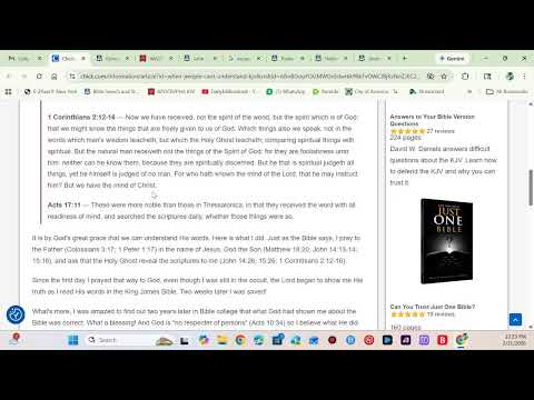 Daily Live Stream 2-21-2026 "It is by the HOLY SPIRIT we understand the scriptures."